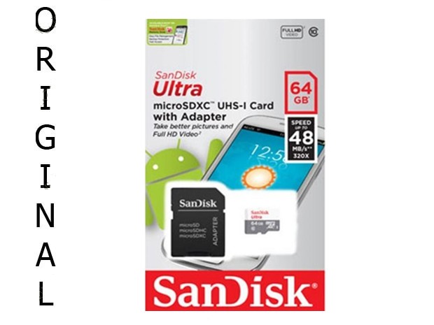 &++ MICRO SD ORIGINAL 64 GB SANDISK CLASE 10